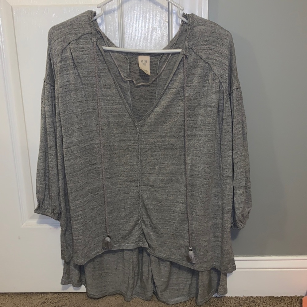 Free People Gray Top